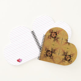 Golden Entanglements Heart Shaped Notebook Notizblock