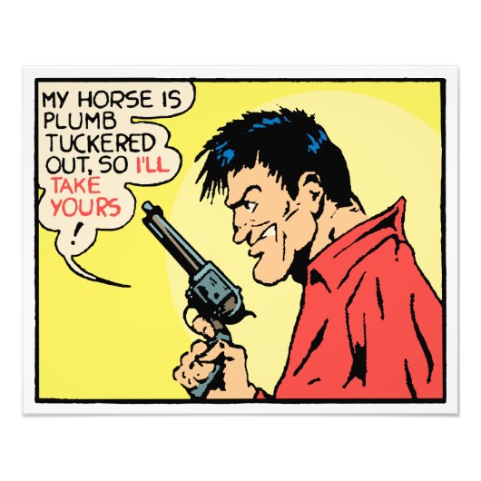 Golden Era Cowboy Cool • Outlaw Western Pop Art Fotodruck (Vorne)