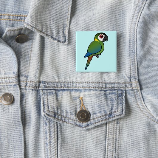 Golden-ergatterter Macaw Button (Beispiel)