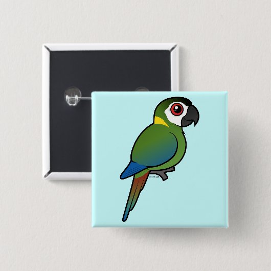 Golden-ergatterter Macaw Button (Vorne & Hinten)