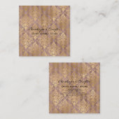 Golden Estival Jazz Quadratische Visitenkarte (Vorne/Hinten)