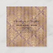 Golden Estival Jazz Quadratische Visitenkarte (Rückseite)