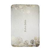 Golden Eucalyptus Foliage Shiny Elegante Badematte (Vorderseite Vertikal)