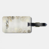 Golden Eucalyptus Foliage Shiny Elegante Gepäckanhänger (Rückseite horizontal)