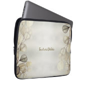 Golden Eucalyptus Foliage Shiny Elegante Laptopschutzhülle (Vorne Rechts)