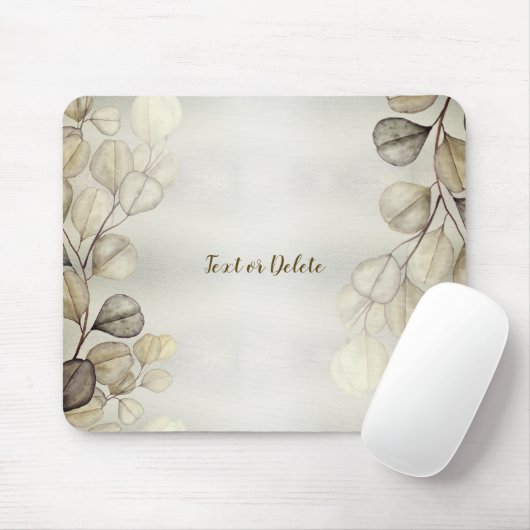Golden Eucalyptus Foliage Shiny Elegante Mousepad (Mit Mouse)