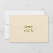 Golden Ever after Wedding RSVP Card (Rückseite)