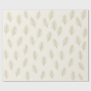 Golden Evergreen Geschenkpapier