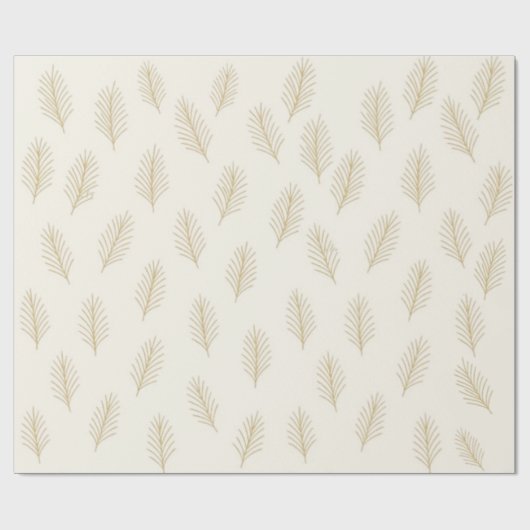 Golden Evergreen Geschenkpapier (Flach)