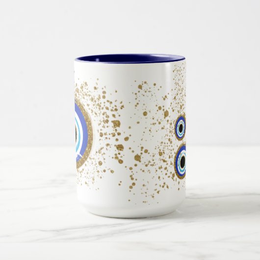 Golden Evil Eye Tasse (Zentrum)