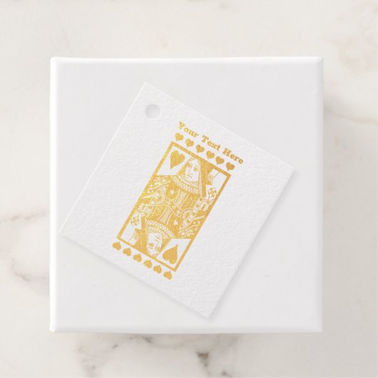 Golden Extravagant Heart Queen Playing Card Herz Geschenkanhänger (Mit Box)