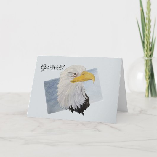Golden Eye American Bald Eagle Art Karte (Vorderseite)