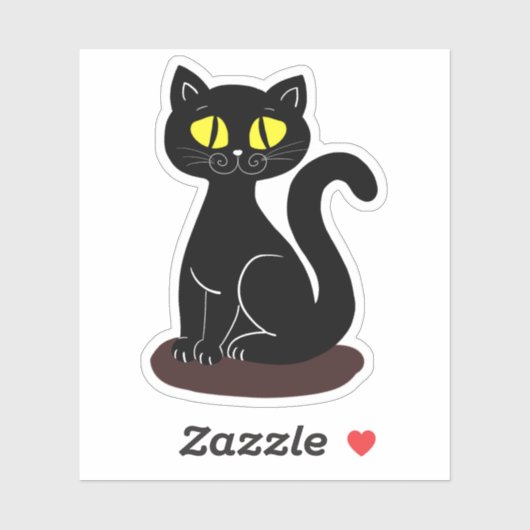Golden Eye Black Cat Aufkleber (Blatt)