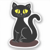 Golden Eye Black Cat Aufkleber (Vorderseite)