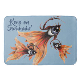 Golden Eye Surreal Goldfish Fantasie Art & Weise Badematte