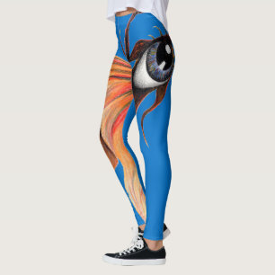 Golden Eye Surrealer Goldfisch Fantasy Original Ku Leggings