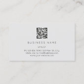 Golden Eyelash Brows Microblading QRCODE Logo Grau Visitenkarte (Rückseite)
