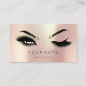Golden Eyelash Brows Microblading QRCODE Logo WELL Visitenkarte (Vorderseite)