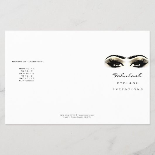 Golden Eyes Makeup White Lashes DL 3 Packungsbeila Flyer (Vorne)