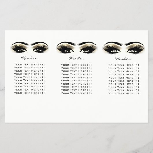 Golden Eyes Makeup White Lashes DL 3 Packungsbeila Flyer (Hinten)