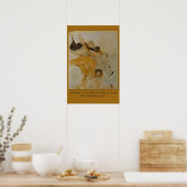 Golden Eyes with Uncle Sam (Hund) by Nell Brinkley Poster (Küche)