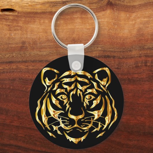 Golden Face Tiger Schlüsselanhänger (Vorderseite)