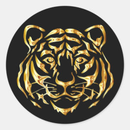 Golden Face Tiger Sticker