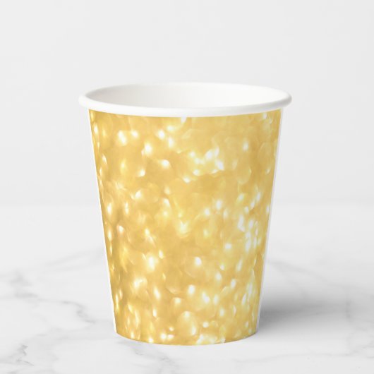 Golden Fairy Lights Paper Cup Pappbecher (Vorderseite)