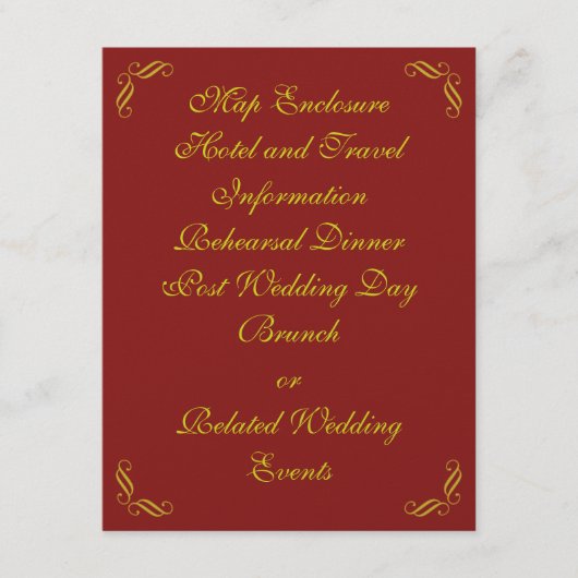 Golden Fairy Tale Enclosure Card (rot) Begleitkarte (Vorderseite)