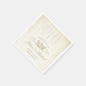 Golden Fairytale Crown Wedding Napkins Serviette (Ecke)