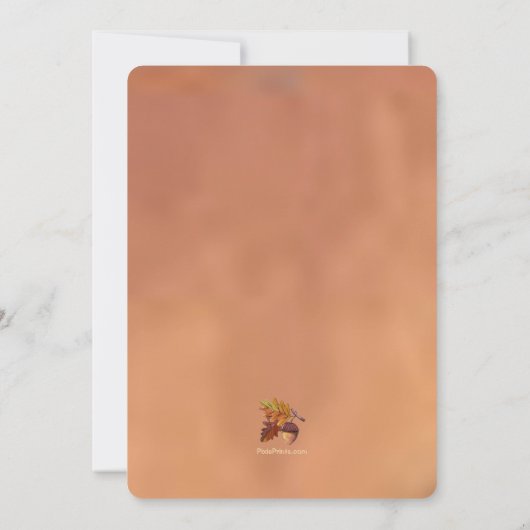 Golden Fall 2-Foto-Geburtserklärung Ankündigung (Rückseite)