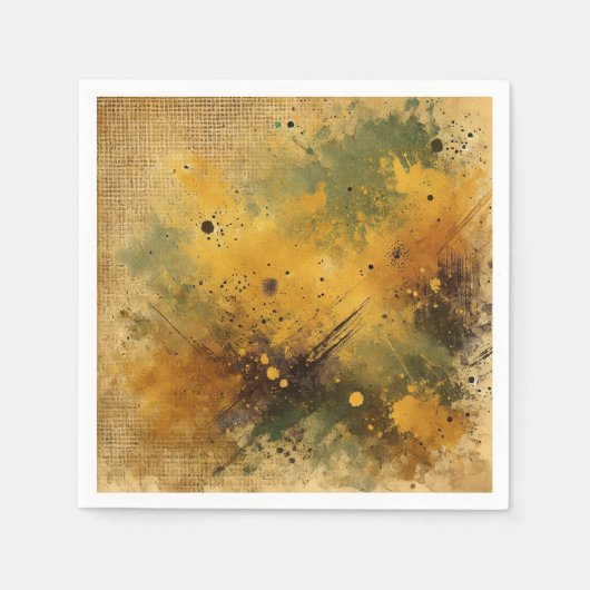 Golden Fall Ernte bedrückte Tinte Dekoupage Serviette (Vorderseite)