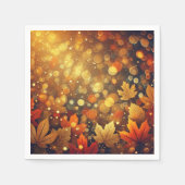 Golden Fall Foliage Bokeh-Effekt Decoupage Napkins Serviette (Vorderseite)