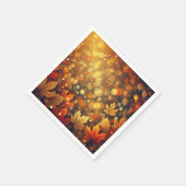 Golden Fall Foliage Bokeh-Effekt Decoupage Napkins Serviette (Ecke)