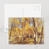 Golden Fall Foliage Forest Landschaft Postkarte (Vorne/Hinten)
