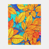 Golden Fall Foliage: Helle Blätter zeichnen Fleecedecke (Vorderseite)