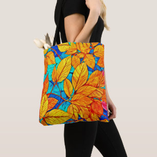 Golden Fall Foliage: Helle Blätter zeichnen Tasche