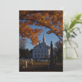 Golden Fall Folies / Church & Friedhof Postkarte (Stehend Vorderseite)