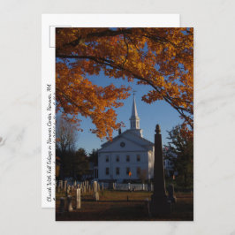 Golden Fall Folies / Church & Friedhof Postkarte