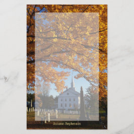 Golden Fall Folies mit Kirche und Friedhof 2 Briefpapier
