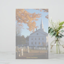 Golden Fall Folies mit Kirche und Friedhof Briefpapier