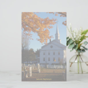Golden Fall Folies mit Kirche und Friedhof Briefpapier