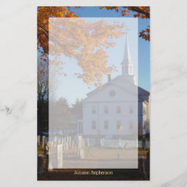 Golden Fall Folies mit Kirche und Friedhof Briefpapier