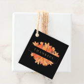 Golden Fall Maple Blätter Custom Black Botanical Geschenkanhänger (Beispiel)