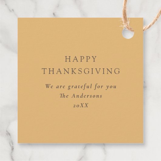 Golden Fall Maple Blätter Custom Black Botanical Geschenkanhänger (Rückseite)