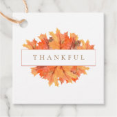 Golden Fall Maple Blätter individuell anpassbar bo Geschenkanhänger (Vorderseite)