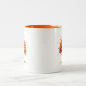 Golden Fall Tree Zweifarbige Tasse (Mittel)