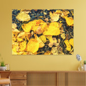 Golden Fallen Blätter Leinwanddruck (Insitu (Wohnzimmer))