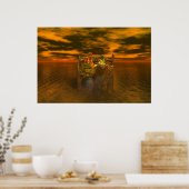 Golden Fantasy Angel Poster (Küche)