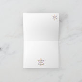 Golden Fantasy Floral Menorah für Chanukah Karte (Innenseite)